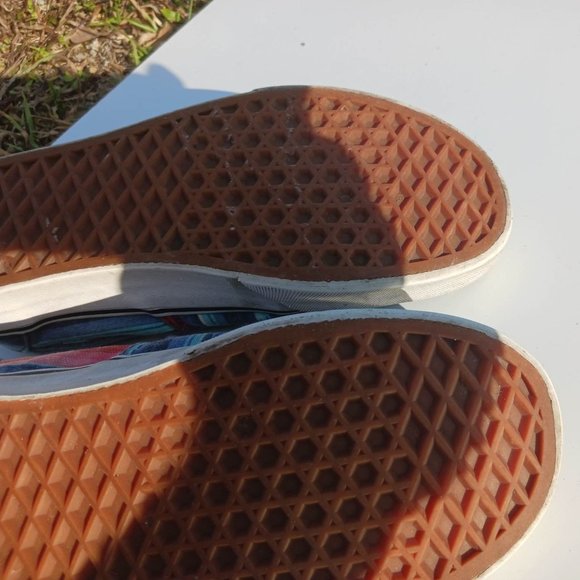 Vans Size 6 Red Blue Mix Kid's Sneaker Shoes - Picture 9 of 9